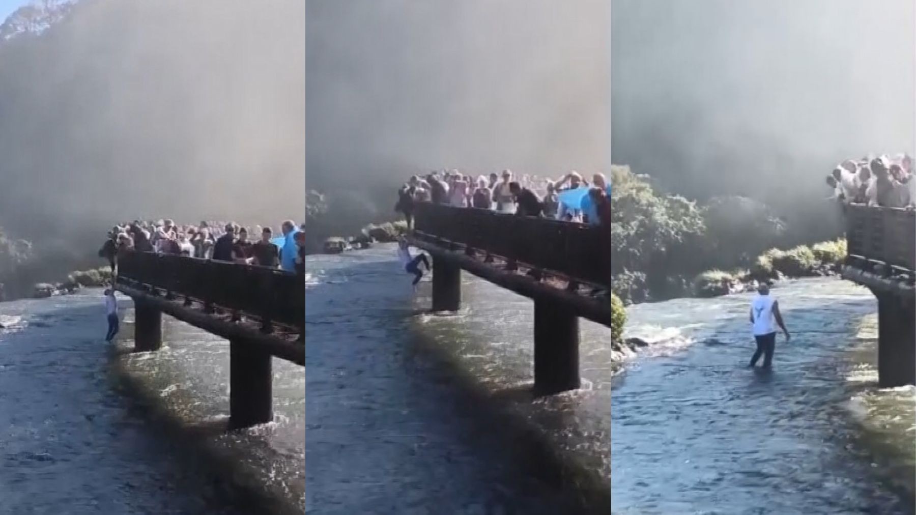 Turista pula nas Cataratas para pegar celular e não consegue voltar