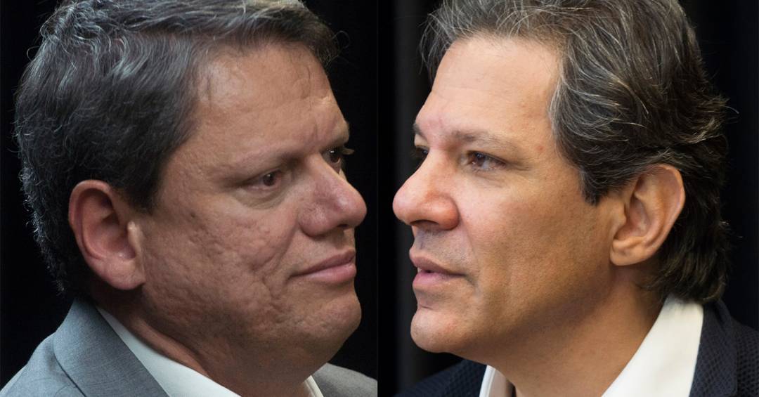 Tarcísio lidera em SP, mas vantagem sobre Haddad diminui, aponta pesquisa