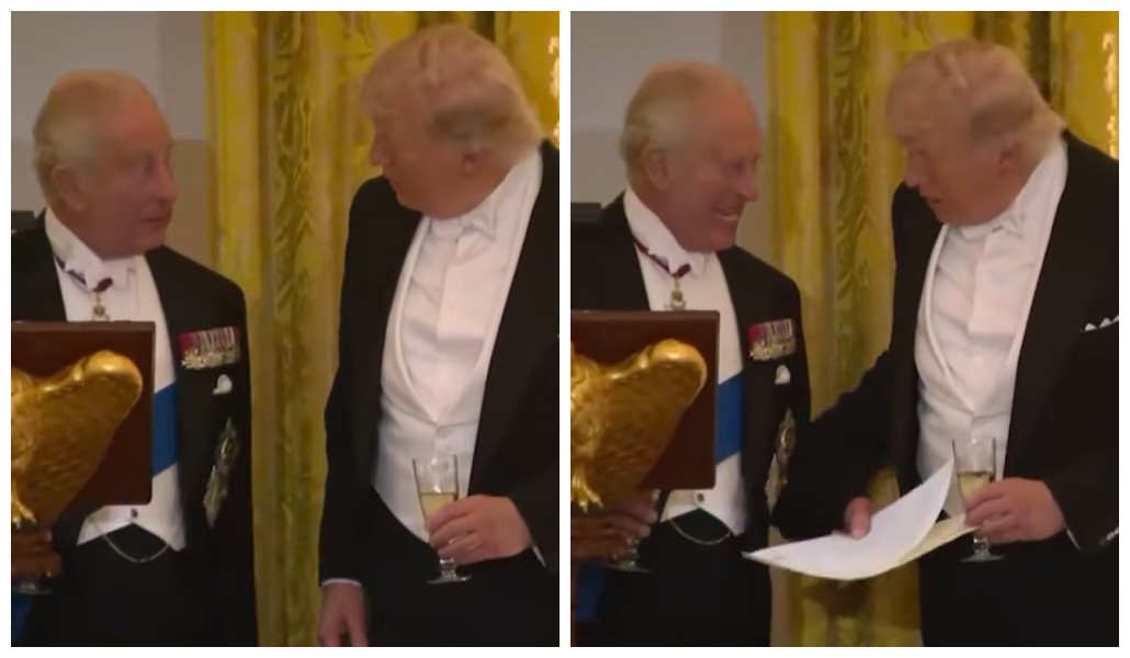 Leitura labial revela que Trump questionou se Rei Charles estava bêbado